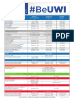 Academic Calendar UWI 2018 - 2019