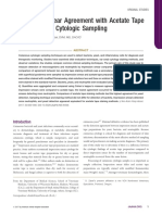 Impression Smear Agreement With Acetate Tape Preparation For Cytologic Sampling