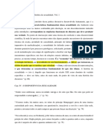 FOUCALT. Fichamento História Da Sexualidade