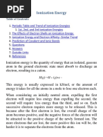 Ionization Energy