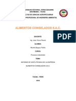 Alimentos Congelados Informe