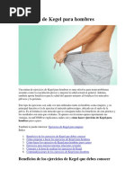 Ejercicios de Kegel para Hombres