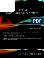 Equitable Assignment