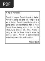 What Is Poverty