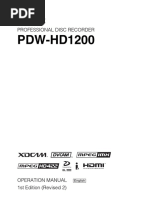 Professional Disc Recorder PDW-HD1200