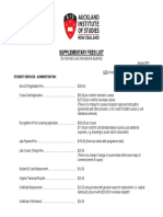 Supplementary Fees List