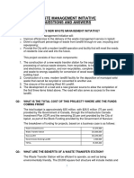 Waste Management Plan - Questions and Answers