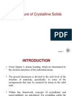 The Structure of Crystalline Solids: Chapter 3