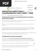 Deposition Objections  