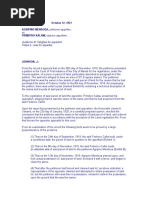 G.R. No. L-16420 October 12, 1921 AGRIPINO MENDOZA, Petitioner-Appellee, PRIMITIVO KALAW, Objector-Appellant