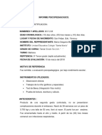 Informe Psicopedagogico