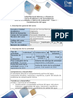 Guía de Actividades y Rúbrica de Evaluación - Fase 1 - Contaminación Del Agua