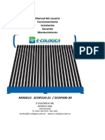 Manual de Instalación Termotanque Solar Presurizado Eco Heat Pipe