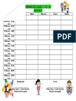 Esqueleto de Horario