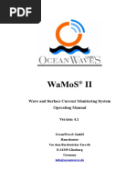 Wamos Ii: Wave and Surface Current Monitoring System Operating Manual