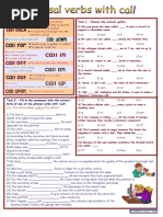 Phrasal Verbs With Call With Dictionary 2 Tasks Wi 10393