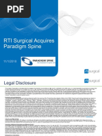 RTI Surgical Acquires Paradigm Spine