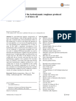 A Parametric Study of The Hydrodynamic Roughness Produced by A Wall Coating Layer of Heavy Oil