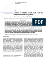 Antibacterial Activities of Extracts of Leaf, Fruit, Seed and Bark of Phoenix Dactylifera