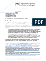 CREW Whitaker Recusal Letter DOJ 11-8-2018