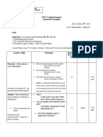 Tefl Lesson Plan 5