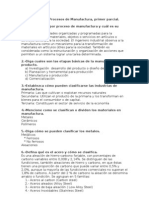 Cuestionario de Procesos de Manufactura