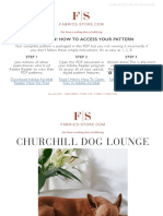 Fabrics Store Churchill Dog Bed Sewing Pattern