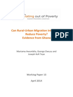 GHANA Awumbila Owusu Teye 2014 Can Rural Urban Migration Into Slums Reduce Poverty FINAL