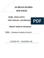 Jamia Millia Islamia New Delhi: Name:-Rahul Gupta First Year (B.A. LLB) Regular Batch