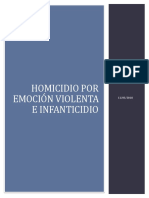 Homicidio Por Emoción Violenta e Infanticidio