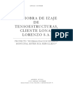 Informe, Maniobra de Izaje de Tenso-Estructuras, Cliente Lonas Lorenzo