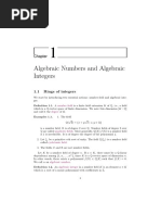 Algebraic Numbers and Algebraic Integers