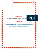 Tarea 6 Didáctica Especial de La Lengua Española.