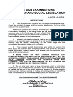 2018 Labor Law and Social Legislation Bar Examinatons Questionnaire (From SC - Judiciary.gov - PH)