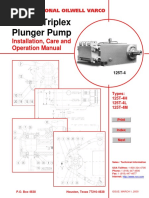 125T-4 Triplex Plunger Pump: Installation, Care and Operation Manual