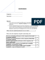 Competency Mapping Questionnaire 256