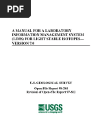 A Manual For A Laboratory Information Management System (Lims) For Light Stable Isotopes