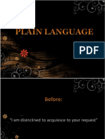 Plain Language PPT (BCOM21)