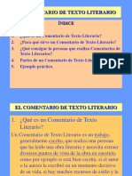 El Comentario de Texto Literario