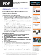 Fundamentals of Asset Integrity Implementation Module 1