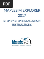 Maplesim Explorer 2017: Step by Step Installation Instructions