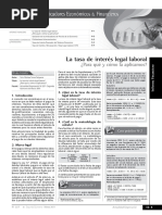 Tasa de Interes Legal Laboral