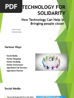 Technology For Solidarity: How Technology Can Help in Bringing People Closer