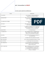 Worksheet #3 VOCABULARY