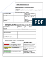 Medical Emergency Incident Report