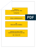 Pub Admn Teaching Plan