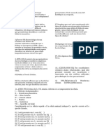 Exercícios de Biologia Células - Prof Adão Marcos Graciano Dos Santos 