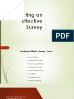 Creating An Effective Survey