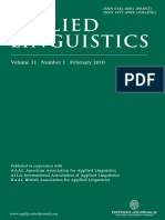 Applied Linguistics, Volume 31