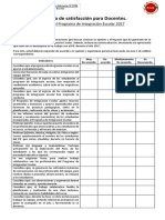 Encuesta de Satisfacción para Docentes (1) Programa de Integración Escolar